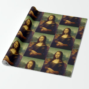 Papel De Presente Papel embrulhado com Impressão Mona Lisa