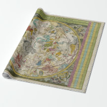 Papel embrulho de constelação de vindima