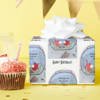 Papel De Presente Papel Hillarious Fish Story Wraps