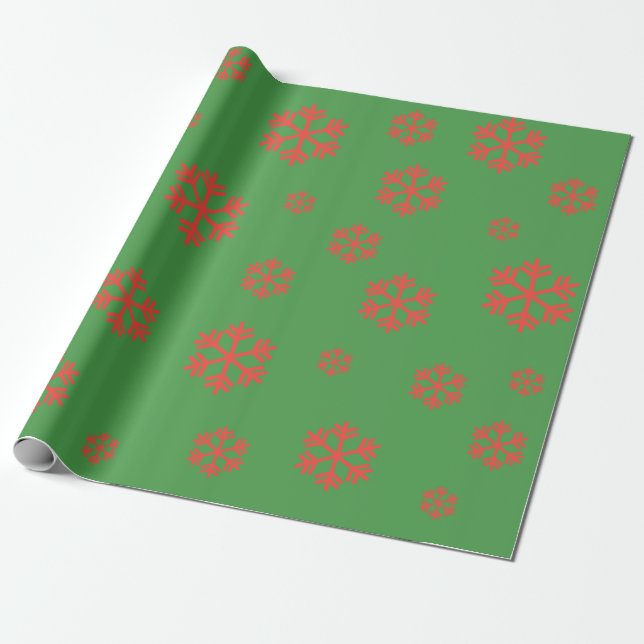 Papel De Presente Papel Holliday Wraping Flocos de neve (Desenrolado)