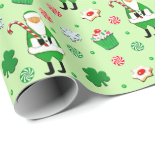 Papel De Presente Papel Irlandês de Embalagem de Natal