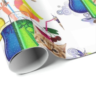 Papel De Presente Papel Luminoso Para Enrolamentos De Bebidas Láteas