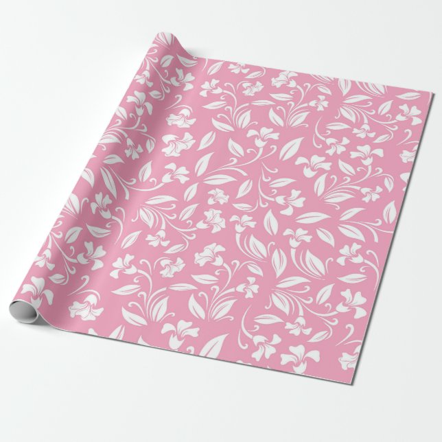 Papel De Presente Papel-padrão Abstrato cor-de-rosa (Desenrolado)