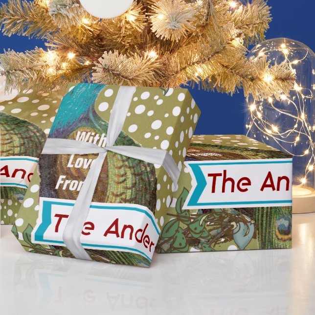 Papel De Presente Papel personalizado de moldagem de feriado de peac (Feriados)