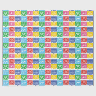 Papel De Presente Papel Picado Christmas Wrapping Paper
