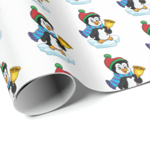 Papel De Presente Papel-Pinguim para moldagem de Natal