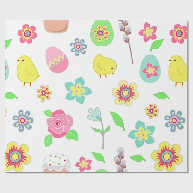 Papel De Presente papel presente com motivos de Páscoas (Aberto)