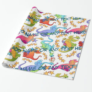 Papel De Presente Papel-presente personalizado para crianças dragõ