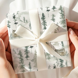 Papel De Presente Papel Rustic Cabin Wraping