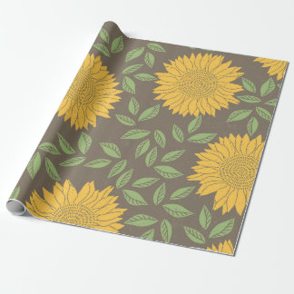 Papel De Presente Papel Rustic Sunflower Bloom Wrapper