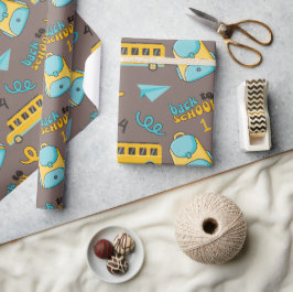 Papel De Presente Papel sem costura: primeira escola