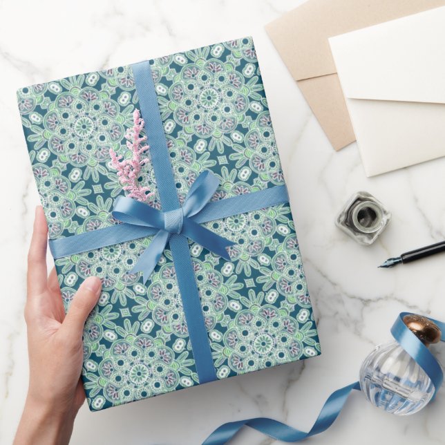 Papel De Presente Papel verde de enrolamento brilhante (Presentear)