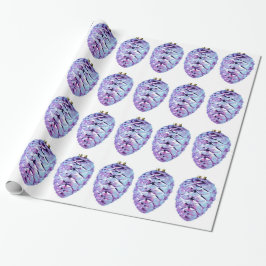 Papel De Presente Papel Violet Pinecones Wraping