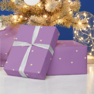 Papel De Presente Papel Violeta e Dourado de Molho de Natal para Est