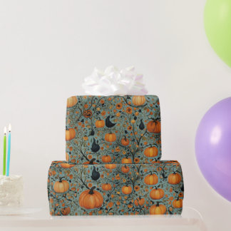 Papel De Presente Papel Whimsical Pumpkin Garden Wraping Paper