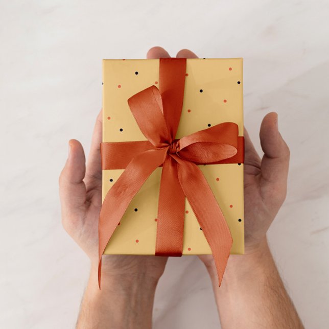 Papel De Presente paper con puntos sobre fondo naranja (Criador carregado)