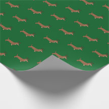 Papier cadeau de Noël avec teckels