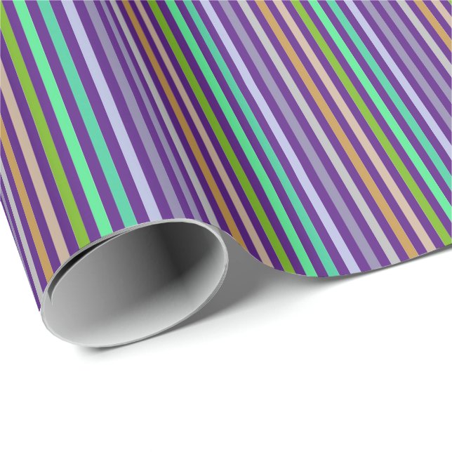 Papel De Presente Papier Cadeau lignes couleurs pastels 4 (Ponta do rolo)