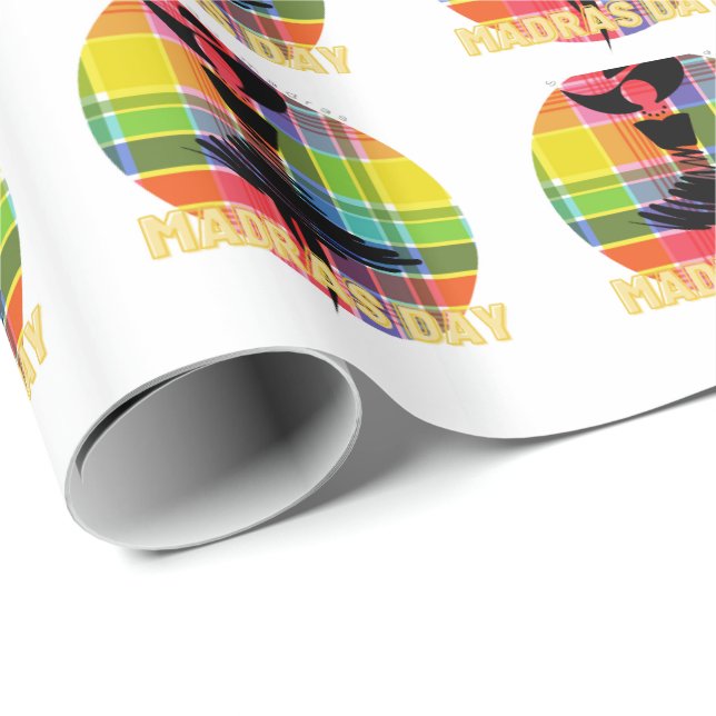 Papel De Presente Papier cadeau Madras day  (Ponta do rolo)