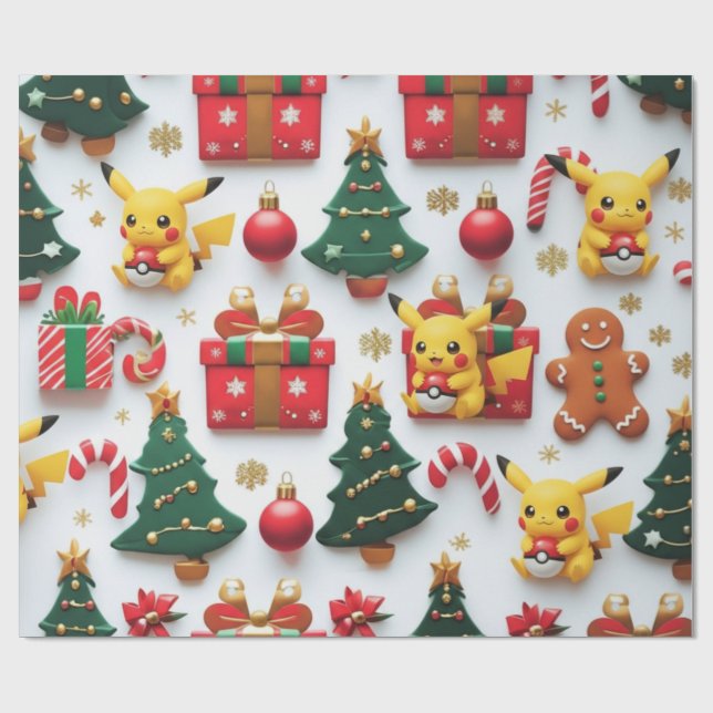 Papel De Presente papier cadeaux Pokémon (Aberto)