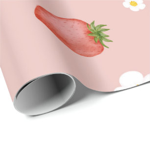 Papel De Presente Papo de Aropamento Previsto para Morango de Berry 