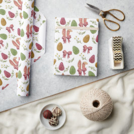 Papel De Presente Papo De Enrolamento De Coelhinhos De Páscoa De Aqu