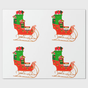 Papel De Presente Papo De Molho Para A Dormência De Santa Claus