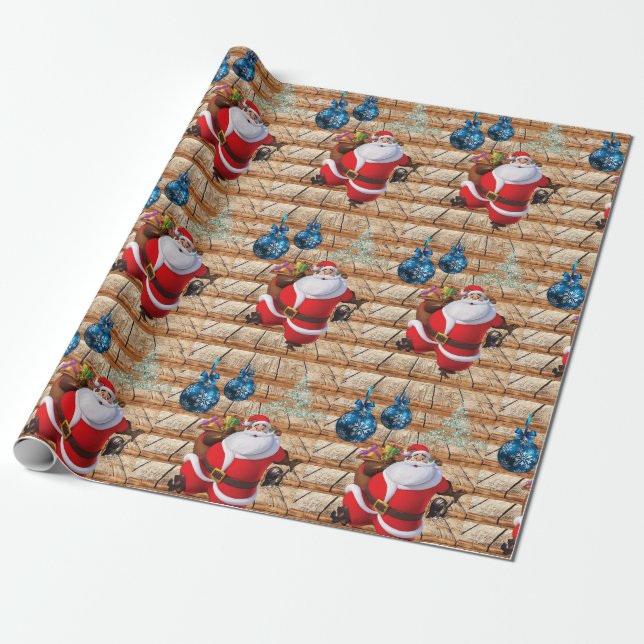 Papel De Presente Papo de Natal - Pai Natal (Desenrolado)