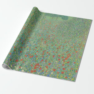 Papel De Presente Papoulas Floridas - Gustav Klimt