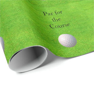 Papel De Presente Par para o curso com bola de golfe