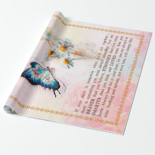 Papel De Presente Para a minha neta, dote-me, dote-me o borboleta.
