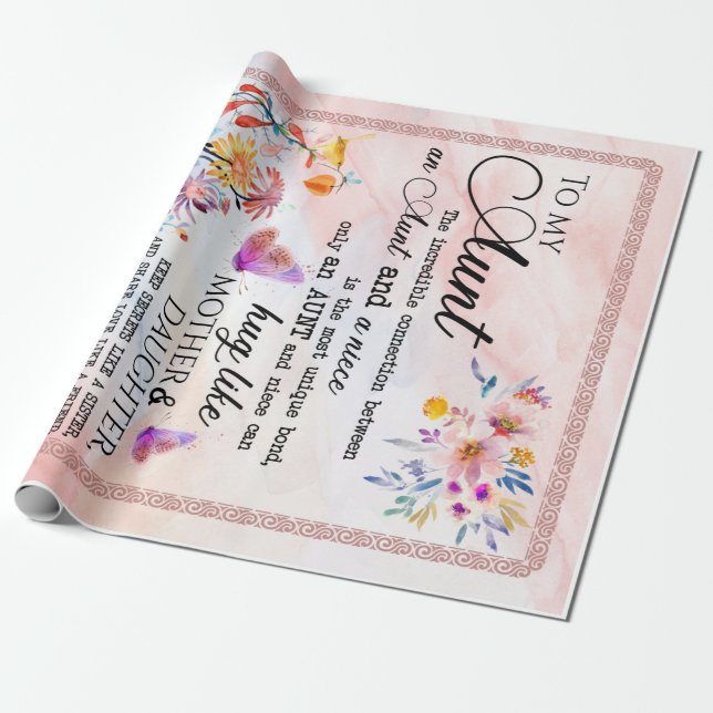 Papel De Presente Para Minha Tia Do Presente De Sobremesa Da Niece F (Desenrolado)