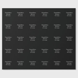 Papel De Presente Parabéns adicionam nome mensagem simples formando