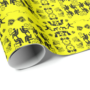 Papel De Presente Parabéns Amarelos Pelo Novo Emprego