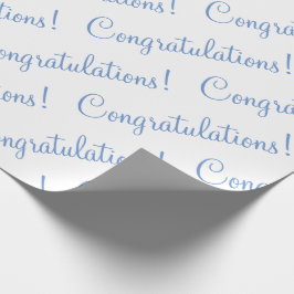 Papel De Presente Parabéns Casamento Bebê Azul Chá de Fraldas