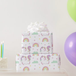 Papel De Presente Parabéns da Unicorne Girl