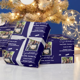 Papel De Presente Parabéns de Diploma do Boné de formatura de Fotogr