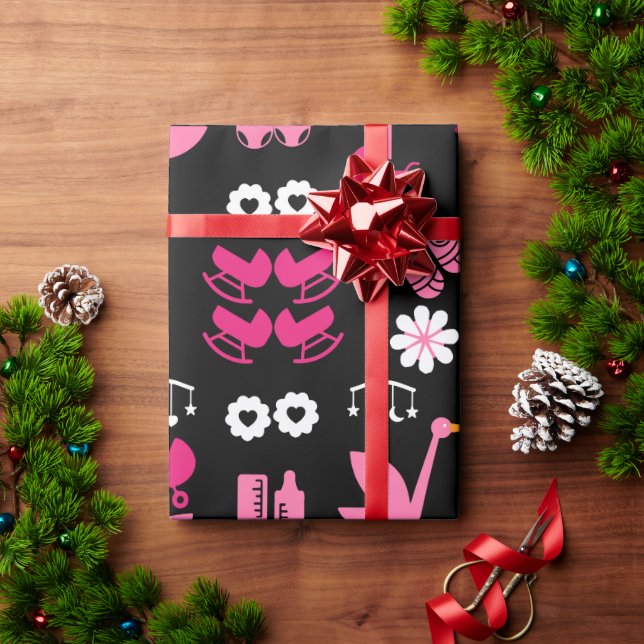 Papel De Presente Parabéns de Garotas Gêmeas de Entrega (Presente de Natal)