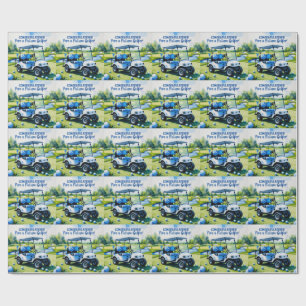 Papel De Presente Parabéns de golfe para o menino