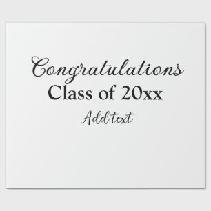 Papel De Presente Parabéns de graduação simples, adicionar classes m