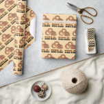 Papel De Presente Parabéns do Noivado Anéis de Cebola de Anel-a-Ding<br><div class="desc">Design apresenta uma ilustração original de anéis de cebola frito marrom-ouro saborosos, com RING A DING numa fonte divertida. Excelente para celebrar um casamento, chá de panela, festa de solteira ou noivado. Este design também está disponível em outros produtos. Não vê o que está procurando? Precisa de ajuda para a...</div>