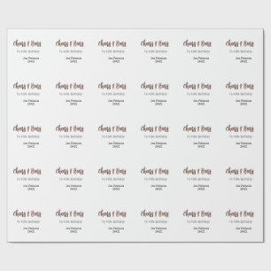 Papel De Presente Parabéns e cervejas para 40º aniversário cinza ano
