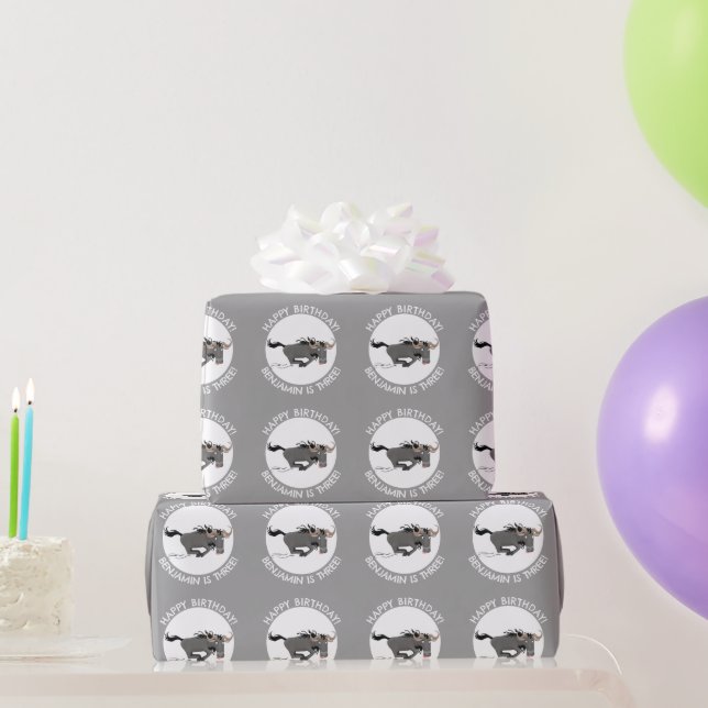 Papel De Presente Parabéns especiais, cartoon personalizado (Presentes para festas)