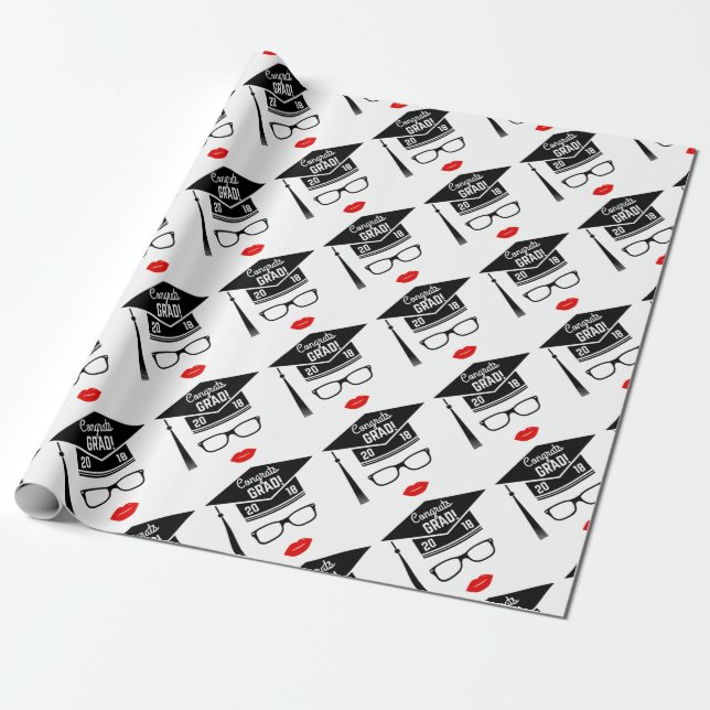 Papel De Presente parabéns formando 2018 (Desenrolado)