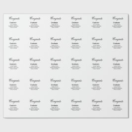 Papel De Presente Parabéns formatura nome universidade turma de 
