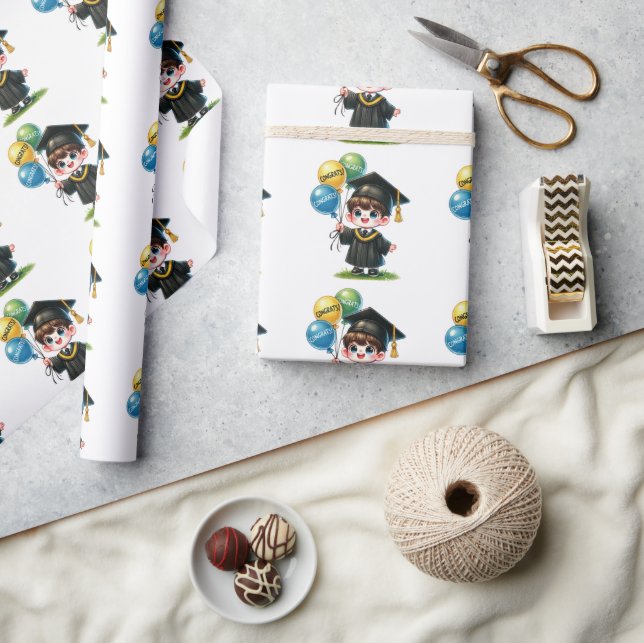 Papel De Presente Parabéns Graduado (Artesanato)