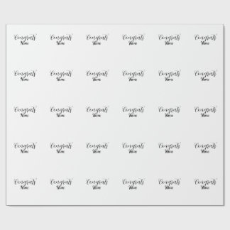 Papel De Presente Parabéns graduado nome simples minimal ano turma