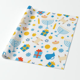 Papel De Presente Parabéns Hanukkah