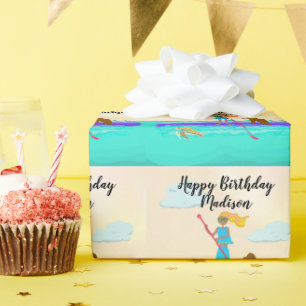 Papel De Presente Parabéns para a adolescente, personalizado