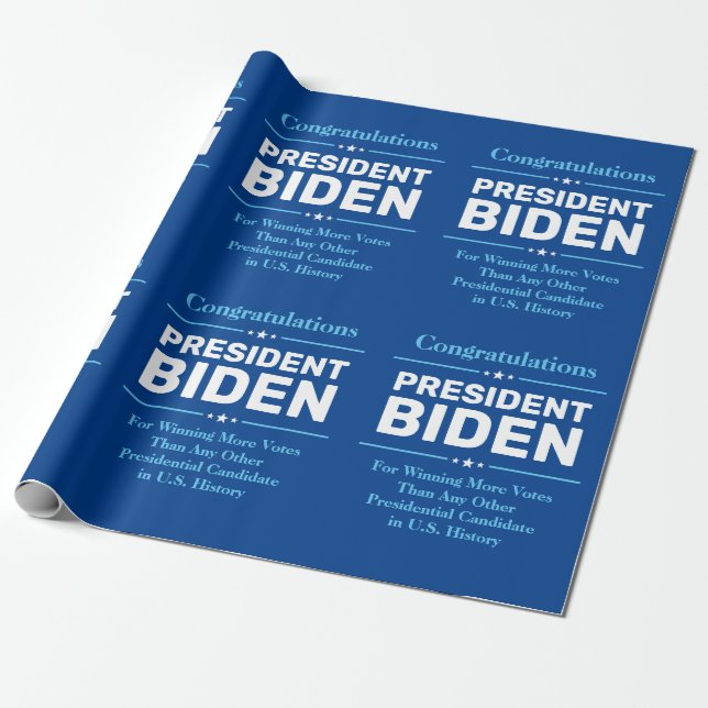 Papel De Presente Parabéns Presidente Biden Maioria dos candidatos a (Desenrolado)